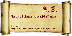 Malatidesz Benjámin névjegykártya